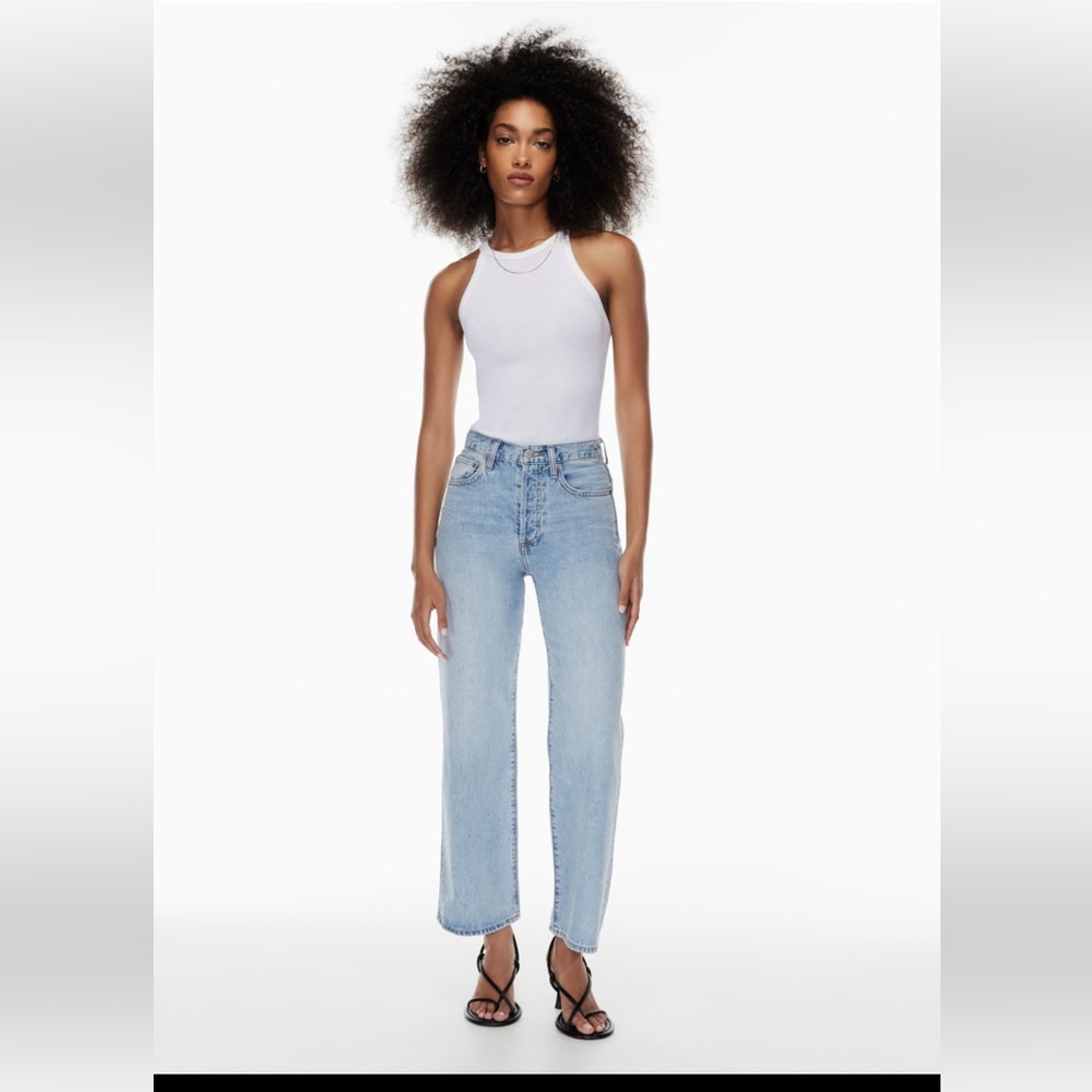 Aritzia- Denim Forum The Farrah High Rise Wide Leg 28l - size 26